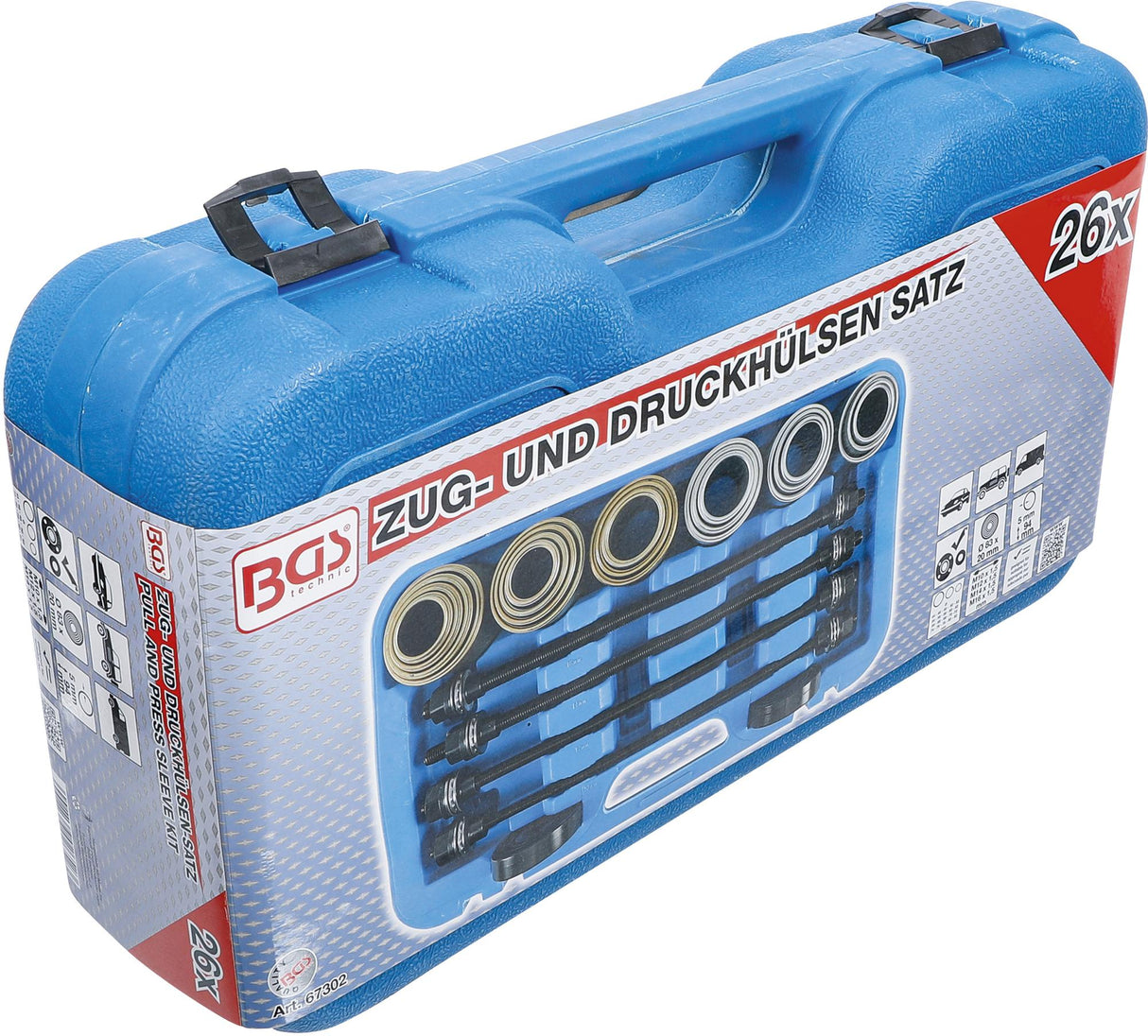 PULL AND PRESS SLEEVE KIT | WITH 4 SPINDLES | 26 PCS. (67302)
