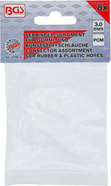 HOSE CONNECTOR ASSORTMENT | FUEL RESISTANT | 3 MM | 8 PCS. (8790-3)
