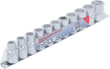 SOCKET SET, 12-POINT | 12.5 MM (1/2") DRIVE | 10 - 21 MM | 11 PCS. (9107)