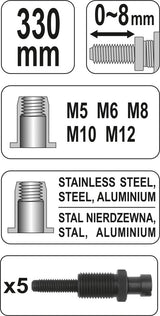 HAND NUT TOOL M3/ M4/ M5/ M6/ M8/ M10 (YT-3612)