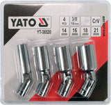 SWIVEL SPARK PLUG SOCKET SET 4 PCS (YT-38520)