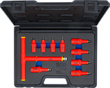 VDE BIT SOCKET SET | 10 MM (3/8") / 12.5 MM (1/2") DRIVE |INTERNAL HEXAGON 4 - 10 MM | 10 PCS. (7132)