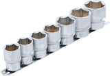 SOCKET SET, HEXAGON | 12.5 MM (1/2") DRIVE | 20 - 32 MM | 7 PCS. (9108)