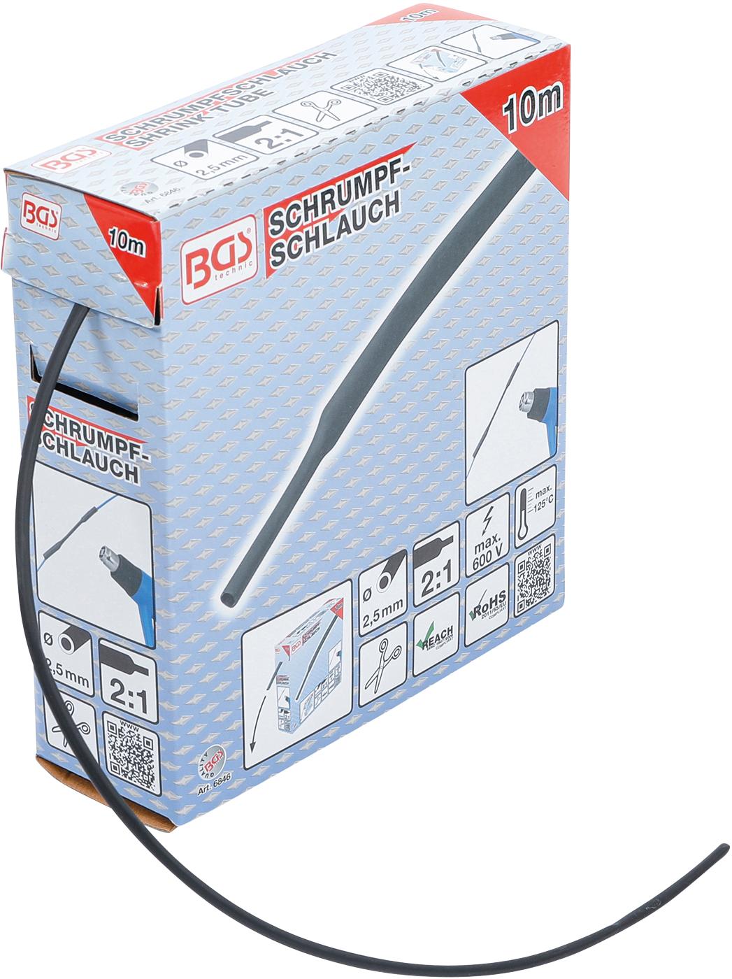 SHRINK TUBE BOX | BLACK | Ø 2.5 MM | 10 M (6846)