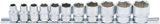 SOCKET SET, HEXAGON | 10 MM (3/8") DRIVE | 5/16" - 7/8" | 11 PCS. (9110)