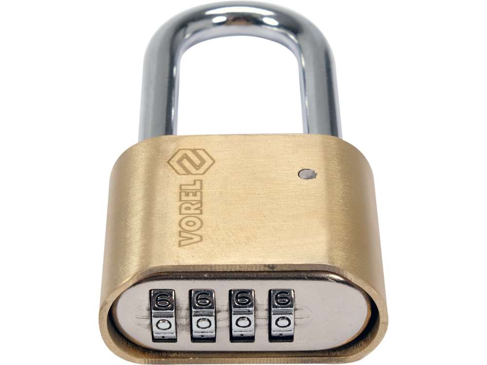 PADLOCK WITH 4-RING COMBINATION LOCK. (77618)