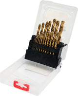 TWIST DRILL BIT SET HSS-TIN 19PCS 1-10MM (YT-44675)