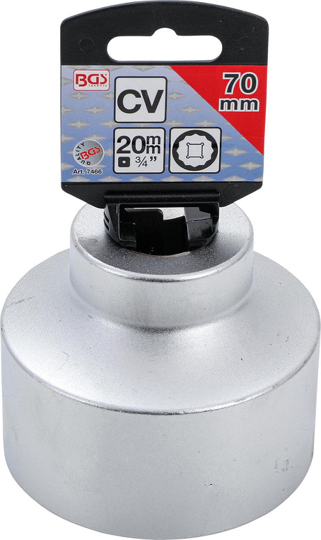 SOCKET, 12-POINT | 20 MM (3/4") DRIVE | 70 MM (7466)