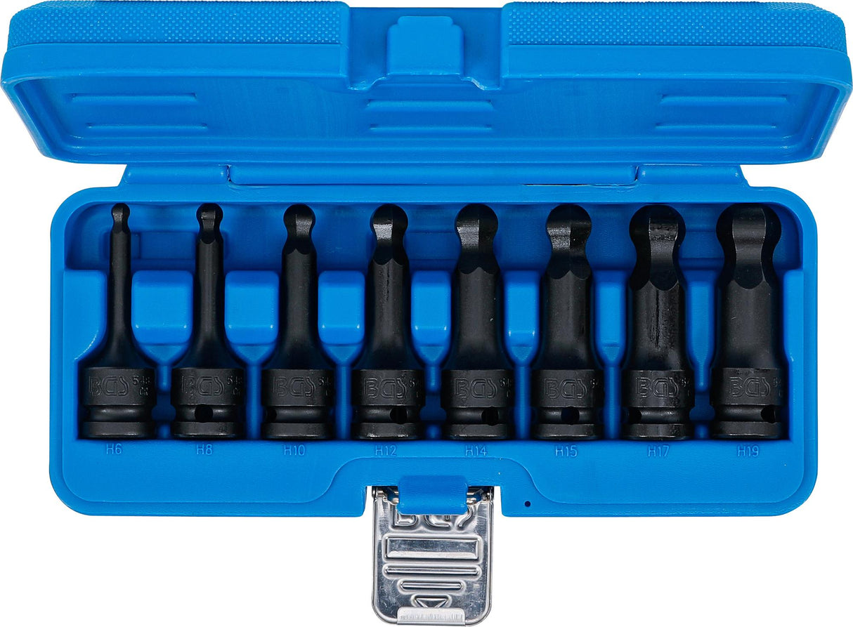 IMPACT BIT SOCKET SET | LENGTH 75 MM | 12.5 MM (1/2") DRIVE | INTERNAL HEXAGON WITH BALL HEAD 6 - 19 MM | 8 PCS. (5488)
