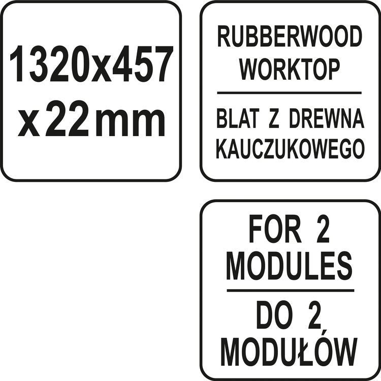 RUBBER WOOD WORK TOP STANDARD (YT-08938)