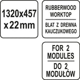 RUBBER WOOD WORK TOP STANDARD (YT-08938)