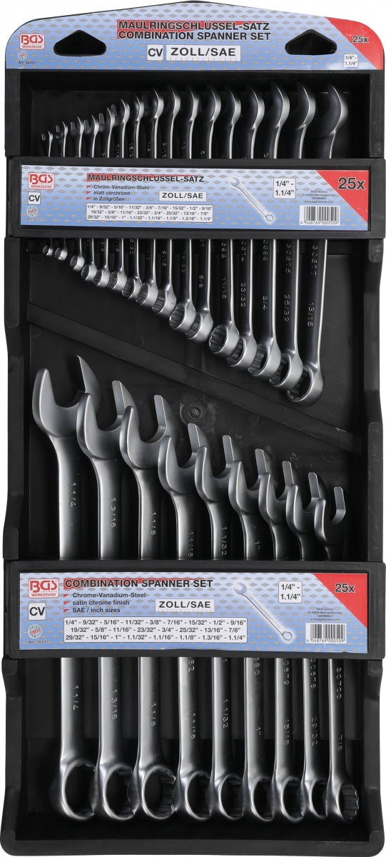 COMBINATION SPANNER SET | INCH SIZES | 1/4" - 1.1/4" | 25 PCS. (30101)