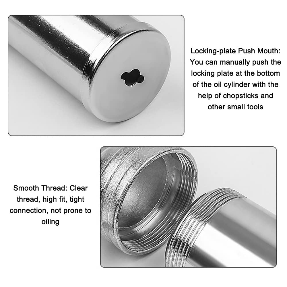 MINI GREASE GUN WITH NEEDLE NOZZLE | STAINLESS STEEL | 85 CM³ (GG3MA)