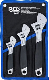 ADJUSTABLE WRENCH WITH SOFT RUBBER HANDLE | 3 PCS. (1446)