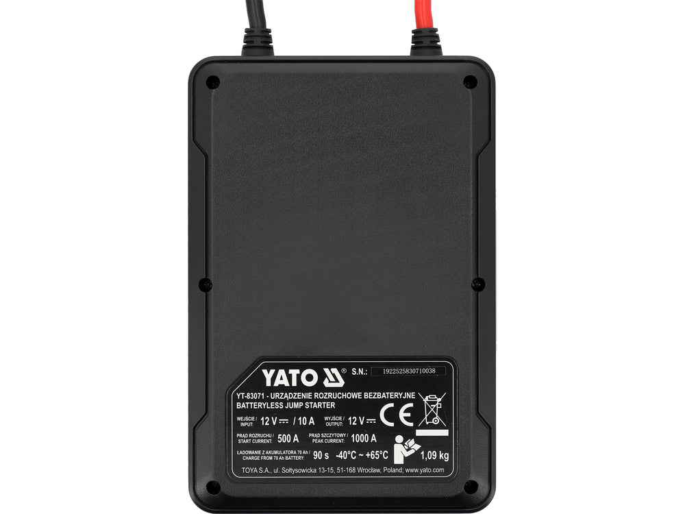 JUMP STARTER | BATTERY-LESS | CAPACITOR TECHNOLOGY | MAX 1000A (YT-83071)