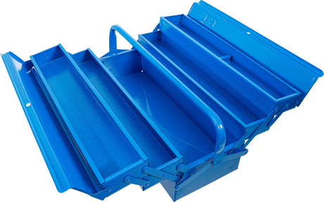 METAL TOOL BOX | EMPTY | 530 X 200 X 200 MM | 5 COMPARTMENTS (33002)