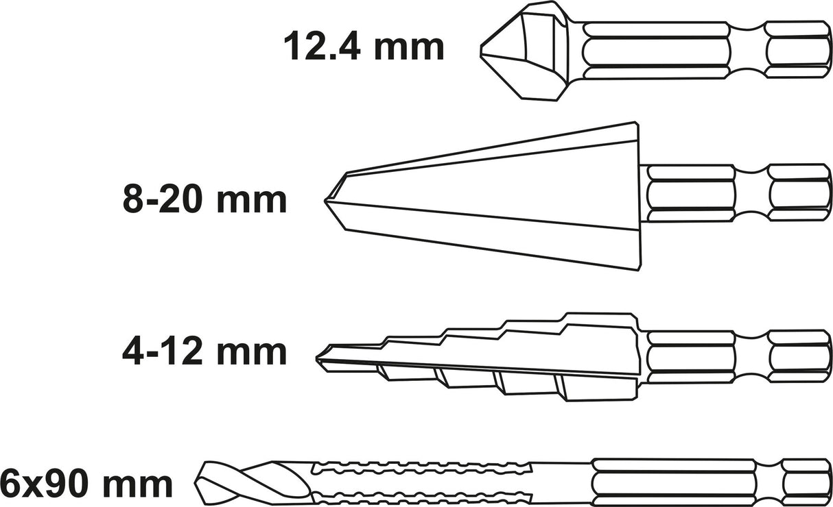 4PCS MULTI FUNCTION CUTTER SET WITH HEX (YT-44705)