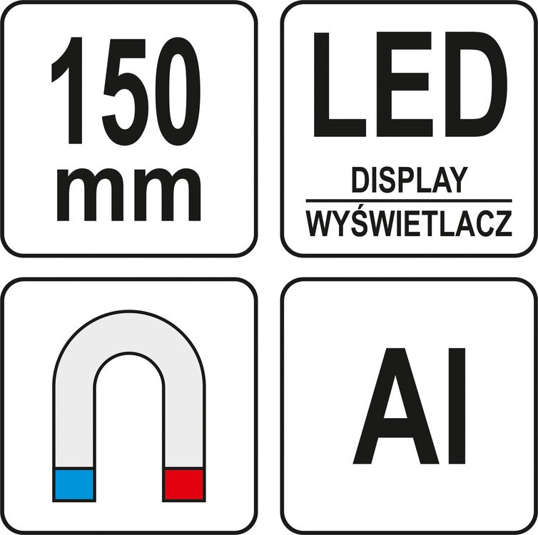 150 MM DIGITAL LEVEL  WITH LED (YT-30395)