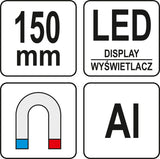 150 MM DIGITAL LEVEL  WITH LED (YT-30395)