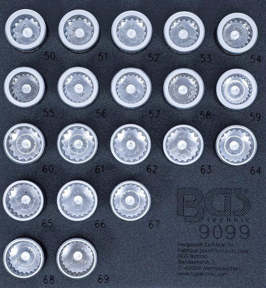 TOOL TRAY 1/6: RIM LOCK TOOL SET FOR PORSCHE AND VW TOUAREG | 20 PCS. (9099)