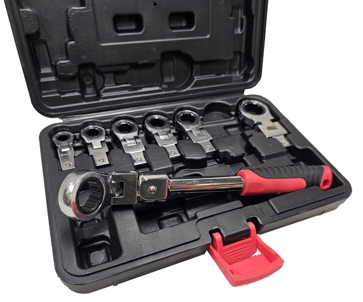SET OF INSERTED WRENCHES | SWIVEL HEAD | RATCHETING | 8 - 19 MM | 8 PCS. (RW8SA)
