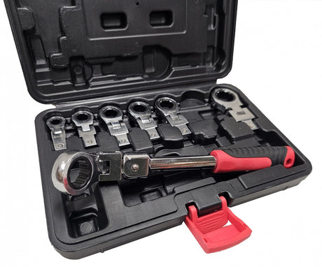 SET OF INSERTED WRENCHES | SWIVEL HEAD | RATCHETING | 8 - 19 MM | 8 PCS. (RW8SA)