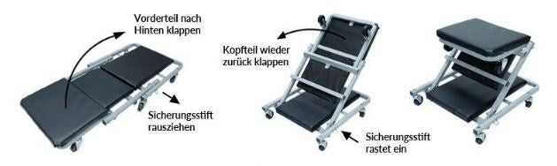 FOLDABLE CREEPER / SEAT | 8 CM CASTERS | 40" (SC40)