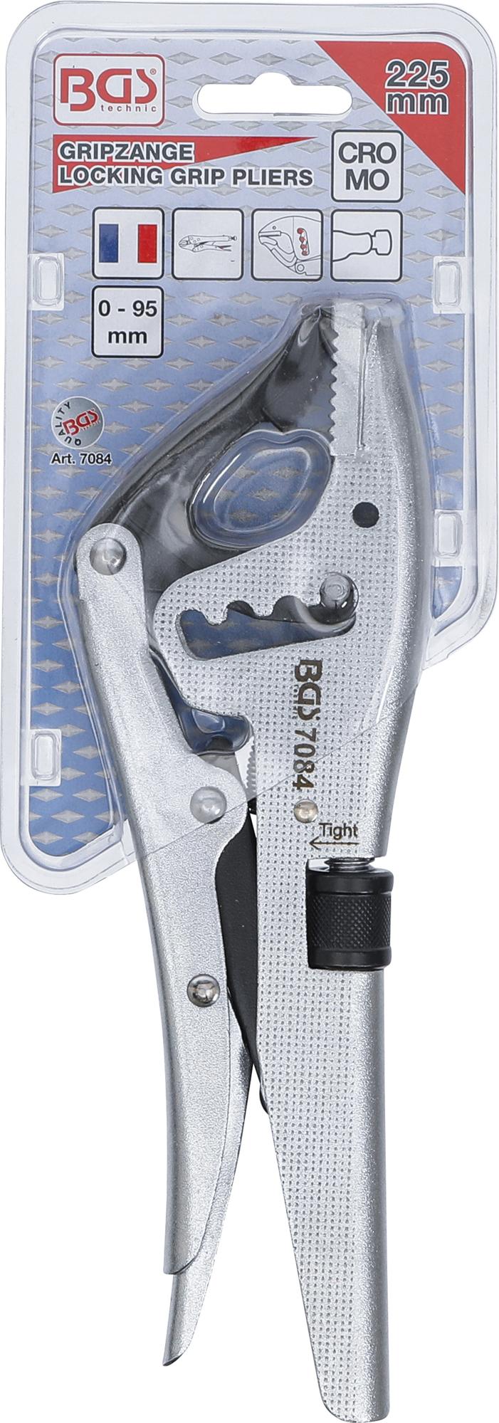 LOCKING GRIP PLIERS | 4-WAY ADJUSTABLE | FRENCH TYPE | 225 MM (7084)
