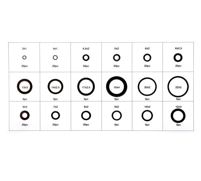 O-RING ASSORTMENT | Ø 3 - 22 MM | 225 PCS. (8121)