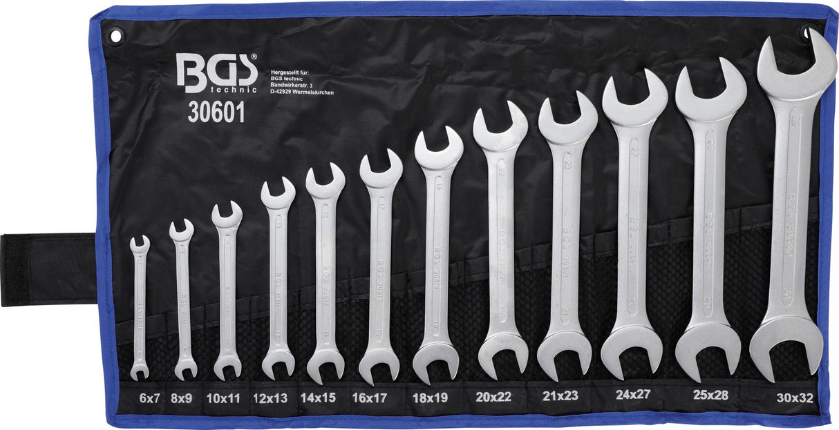 DOUBLE OPEN END SPANNER SET | 6 - 32 MM | 12 PCS. (30601)
