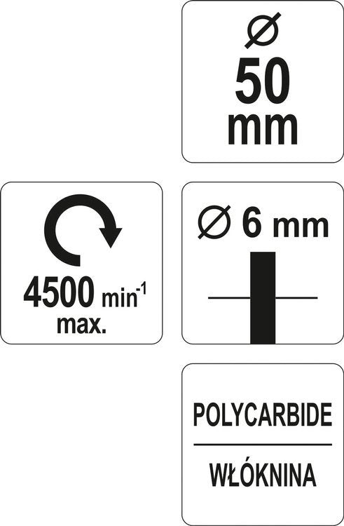 CUP BRUSH 50MM POLY ABRASIVE FOR DRILL (YT-47800)