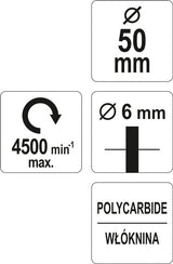 CUP BRUSH 50MM POLY ABRASIVE FOR DRILL (YT-47800)