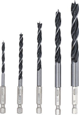 WOOD DRILL SET | 6 - 14 MM | 6-POINT SHAFT | 5 PCS. (50799)