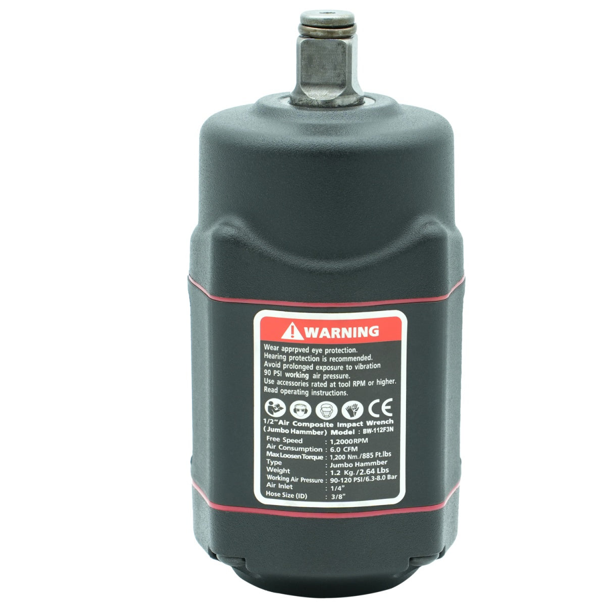 PNEUMATIC IMPACT WRENCH | 12.5 MM (1/2") | 1200 NM | SHORT (BW-112F3)