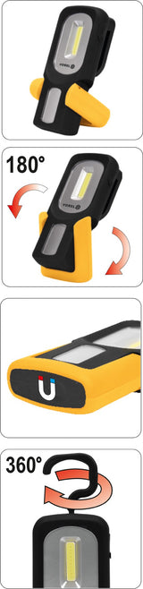 ROTATING HAND LAMP COB LED 3W RECHARGE. (82723)