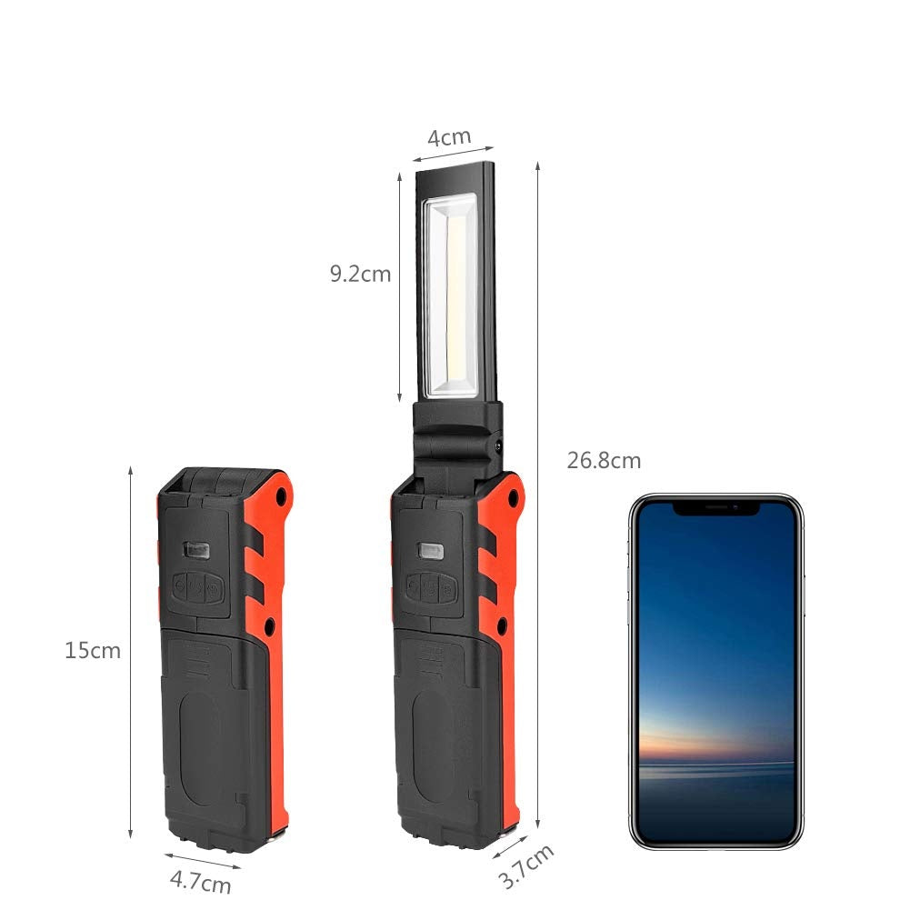 WORK LAMP RECHARGEABLE | 2X3W LED | 200LM + 5W COB LED | 400LM (CWL5R)
