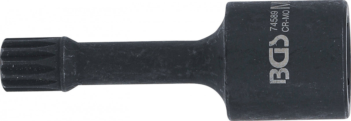 SPECIAL IMPACT BIT SOCKET | LENGTH 72 MM | 12.5 MM (1/2") DRIVE | SPLINE (FOR XZN) M12 | FOR VAG (74589)