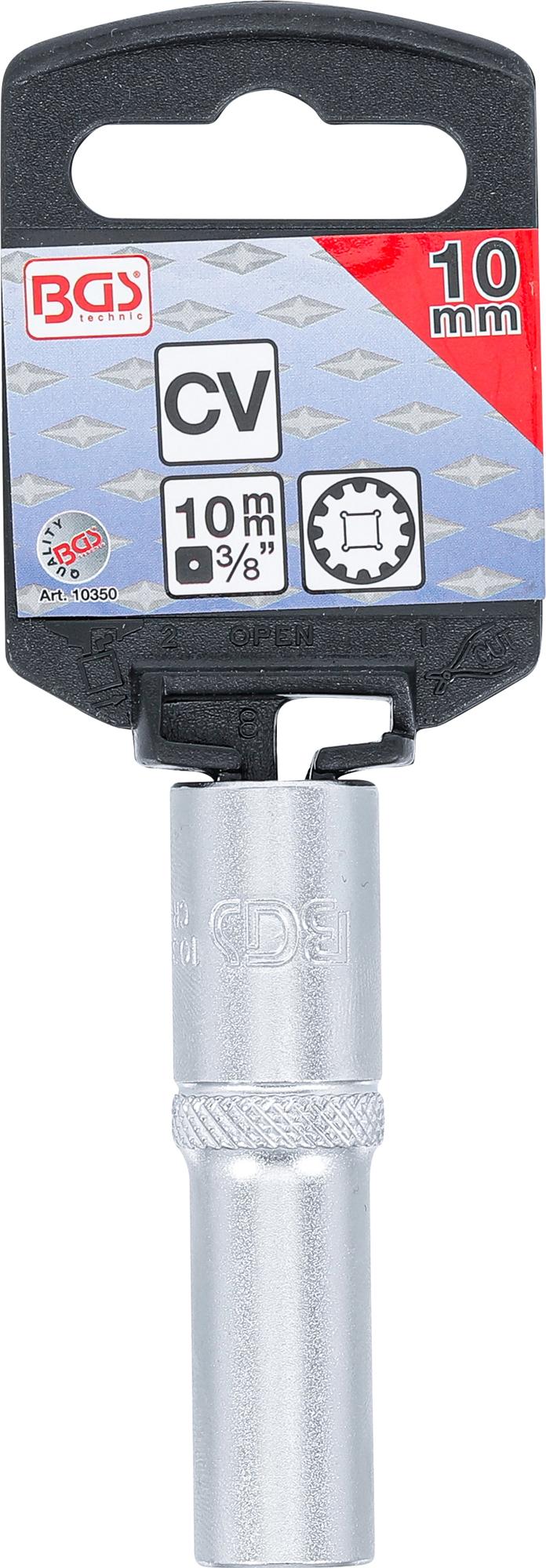 SOCKET, GEAR LOCK, DEEP | 10 MM (3/8") DRIVE | 10 MM (10350)