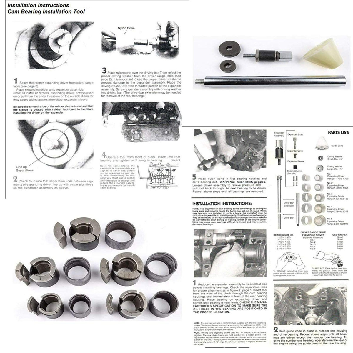 CAMSHAFT BEARING INSTALLATION TOOL SET | UNIVERSAL (C2105)