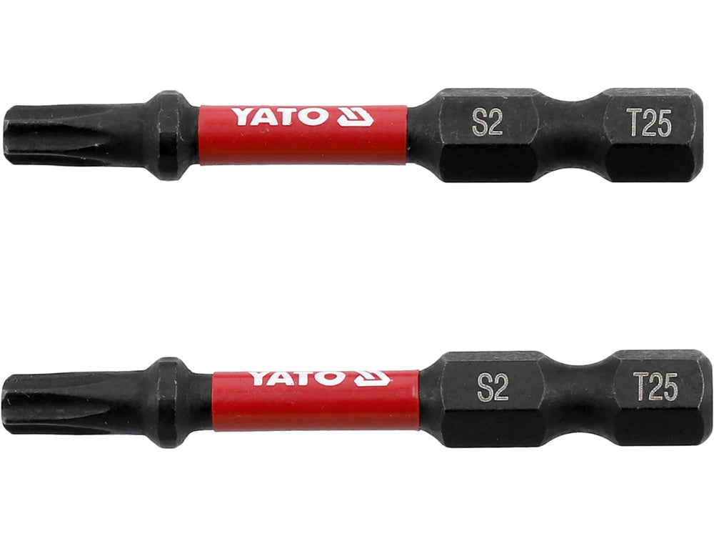 IMPACT SCREWDRIVER BITS 1/4 50MM T25 2PC (YT-78054)