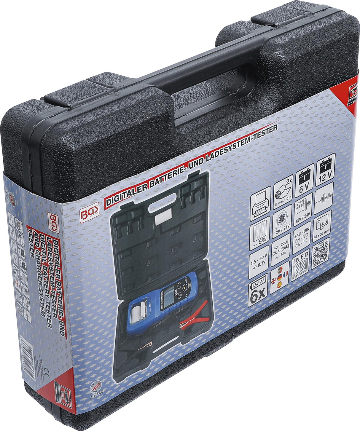 DIGITAL BATTERY TESTER AND CHARGER SYSTEM TESTER | WITH PRINTER (2133)