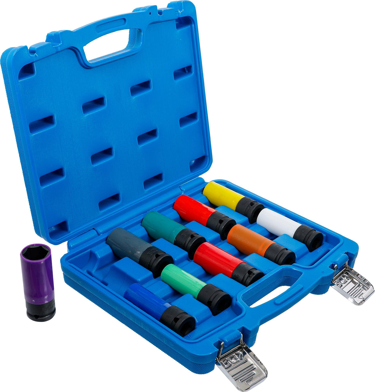 PROTECTIVE IMPACT SOCKET SET | 12.5 MM (1/2") DRIVE | 15 - 24 MM AND SPECIAL WHEEL NUTS | 10 PCS. (7311)