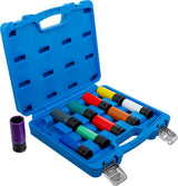 PROTECTIVE IMPACT SOCKET SET | 12.5 MM (1/2") DRIVE | 15 - 24 MM AND SPECIAL WHEEL NUTS | 10 PCS. (7311)