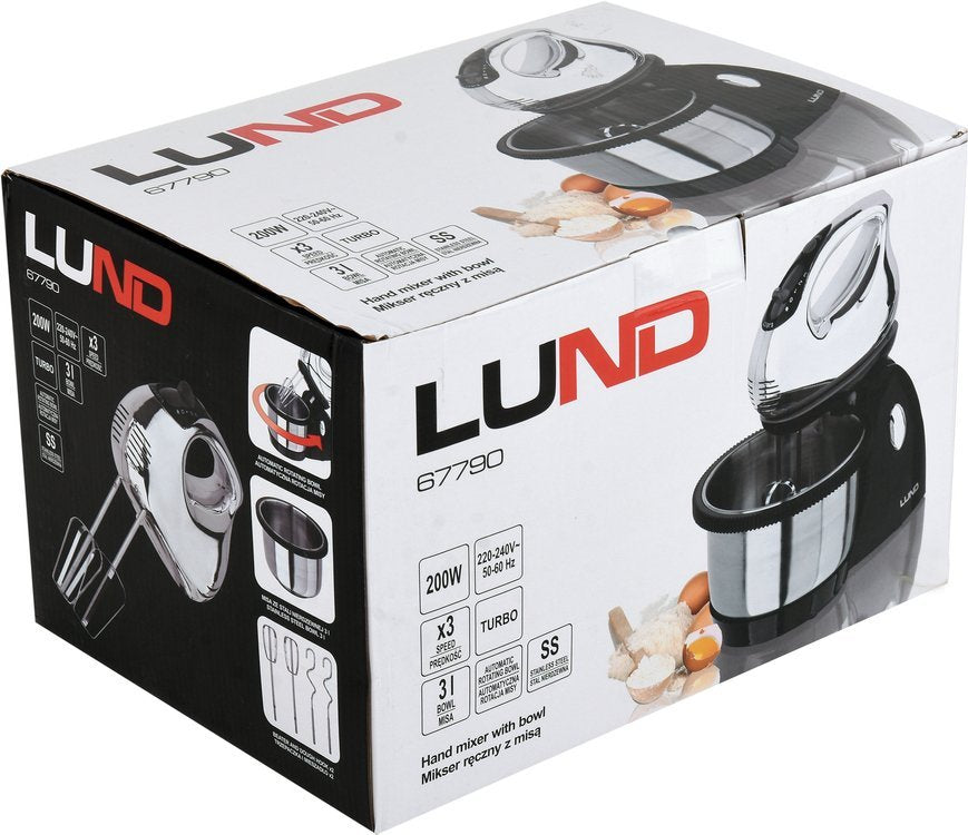 HAND MIXER 200-250W WITH S/S BOWL (67790)