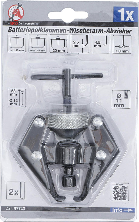 POLE TERMINAL AND WIPER ARM PULLER, 2-ARM (97743)