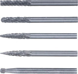 HSS MILLING CUTTER SET, EXTRA SHORT | 5 PCS. (9596)
