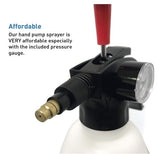 MANUAL SPRAYER WITH PRESSURE GAUGE | VALVE | STEEL PUMP | 2 L (PS02G)
