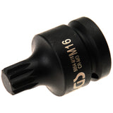 IMPACT BIT SOCKET | 20 MM (3/4") DRIVE | SPLINE (FOR XZN) M16 (5054-M16)