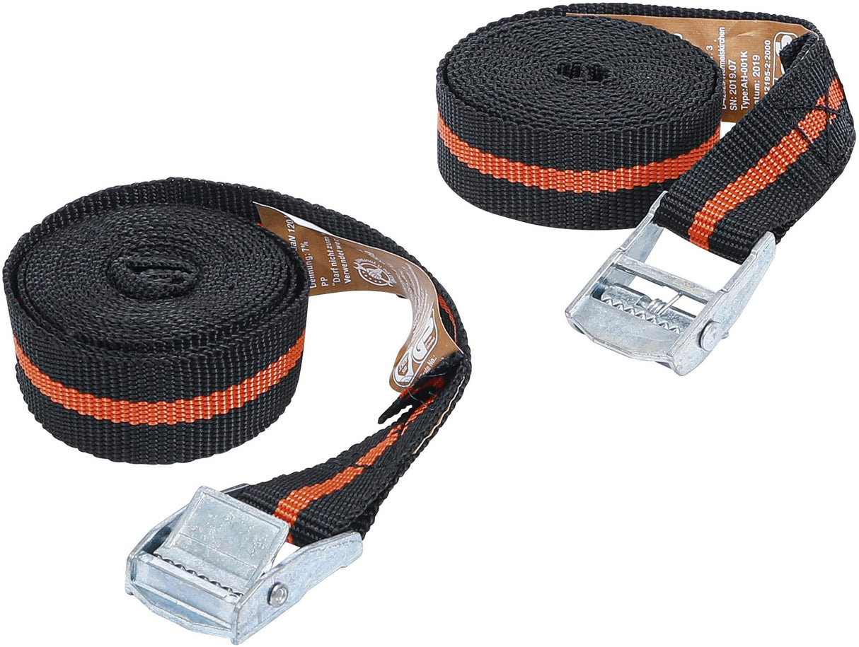 TIE DOWN STRAP SET WITH QUICK LOCK | 2.5 M X 25 MM | 2 PCS. (3599)