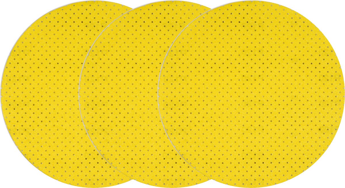 SANDING DISC PERFORATED | VELOUR | DUST-FREE SANDING | 225 MM / P80 | 3 PCS. (YT-84601)
